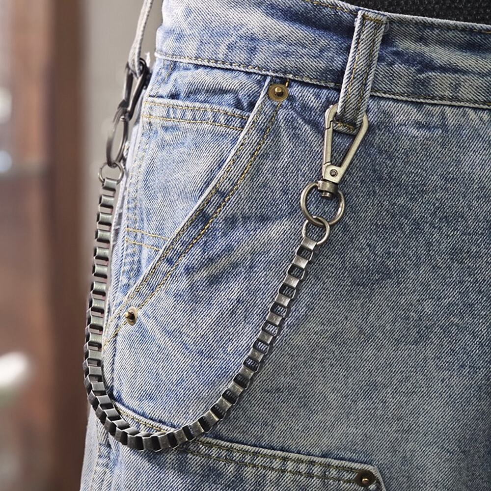 Box Link Heavyweight Wallet Chain Gunmetal Black 16 in Like New